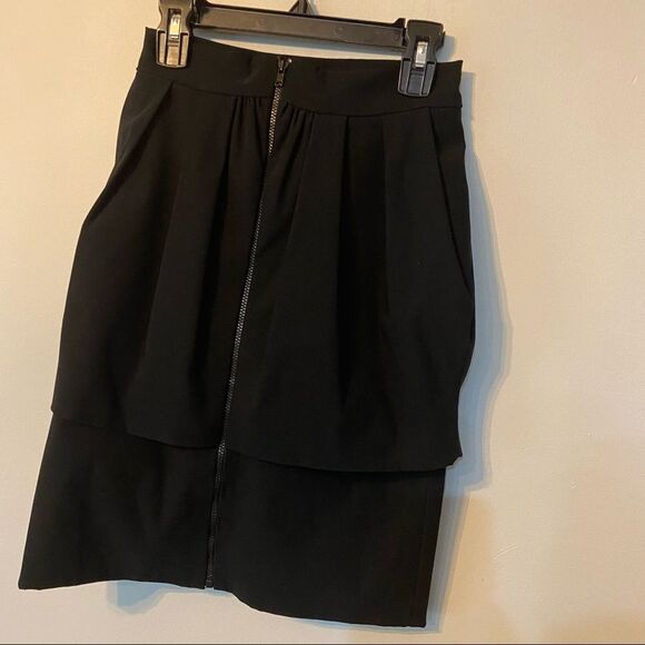 Preen By Thornton Bregazzi tiered black skirt size small - Picture 2 of 5